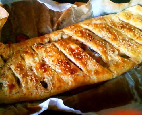 Strudel zucchine prosciutto cotto e formaggio