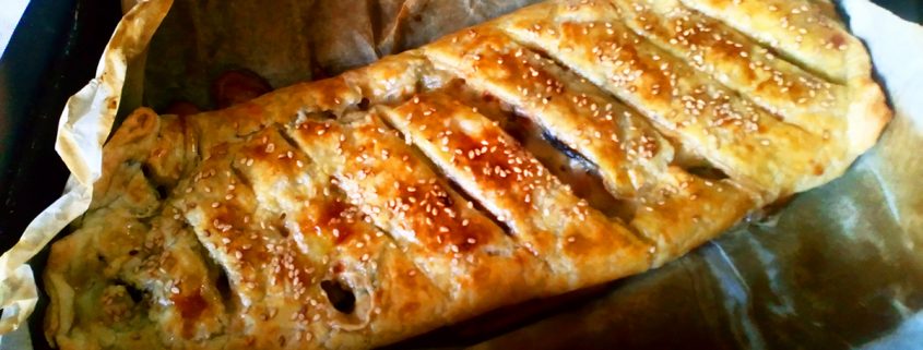 Strudel zucchine prosciutto cotto e formaggio