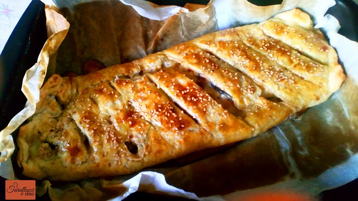 Strudel zucchine prosciutto cotto e formaggio