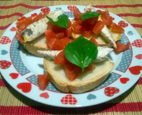 Bruschetta allo sgombro