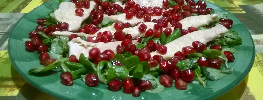 Insalata di pollo e melagrana