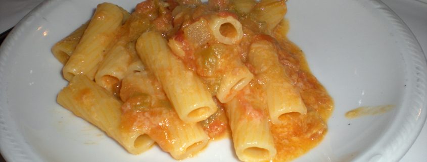 rigatoni al sugo di melanzane