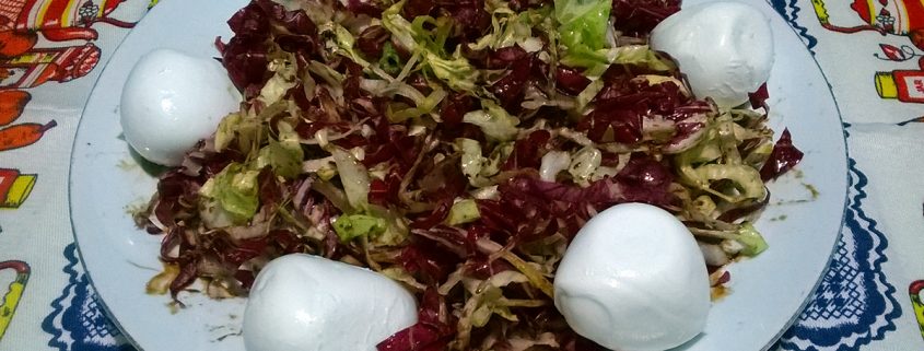 Insalata di radicchio e mozzarella
