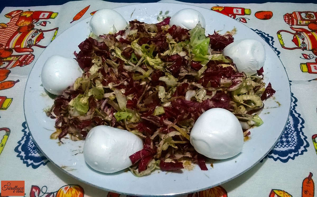 Insalata di radicchio e mozzarella