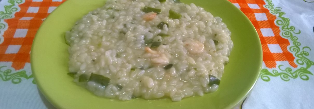 Risotto zucchine e gamberetti