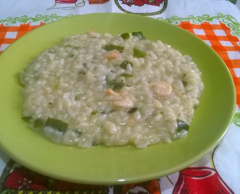 Risotto zucchine e gamberetti