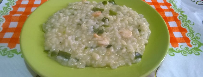 Risotto zucchine e gamberetti