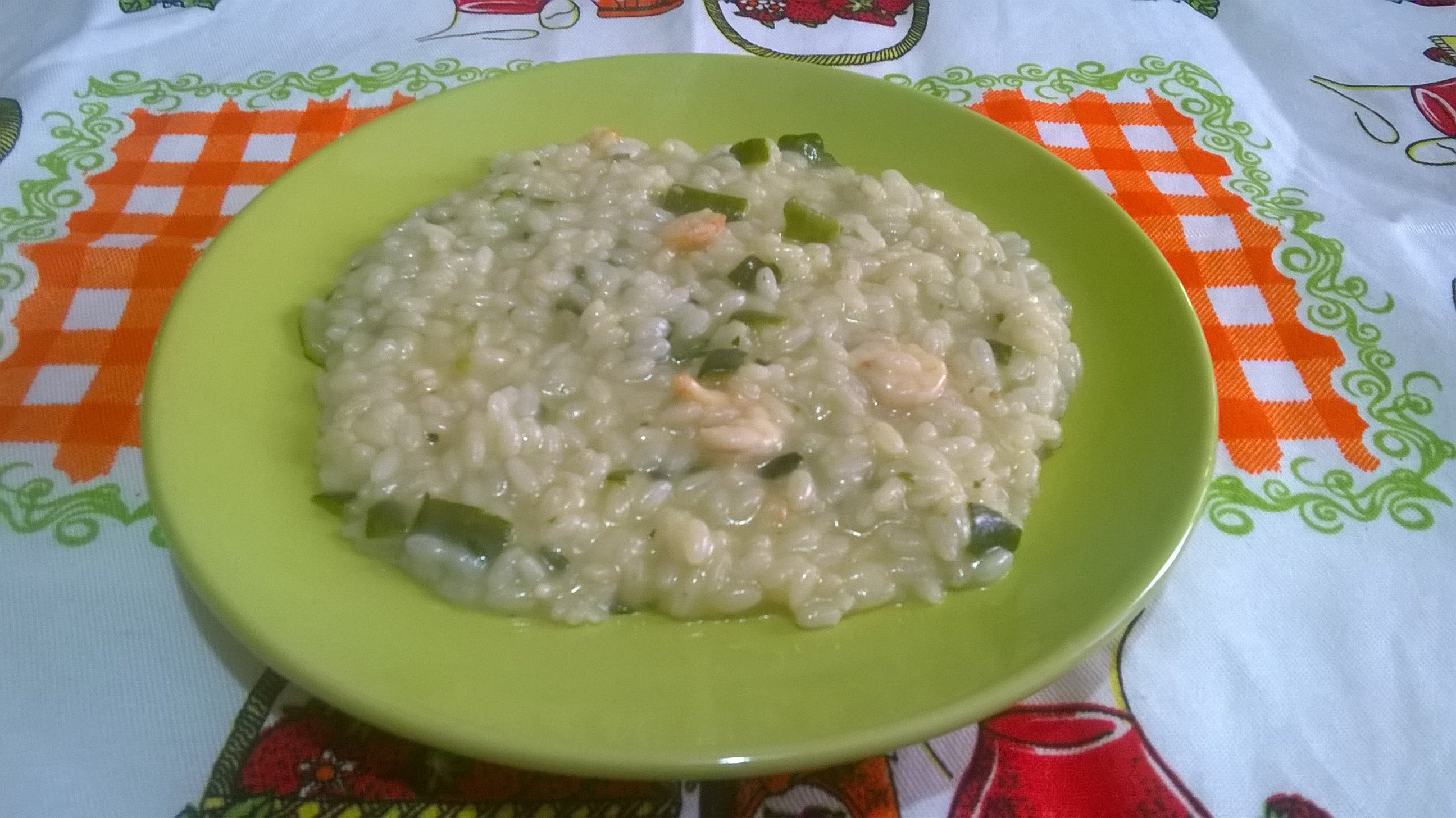 Risotto zucchine e gamberetti