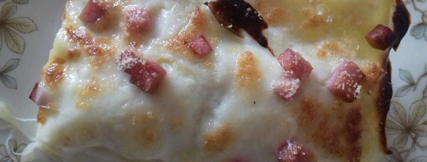 Lasagna bianca al prosciutto cotto
