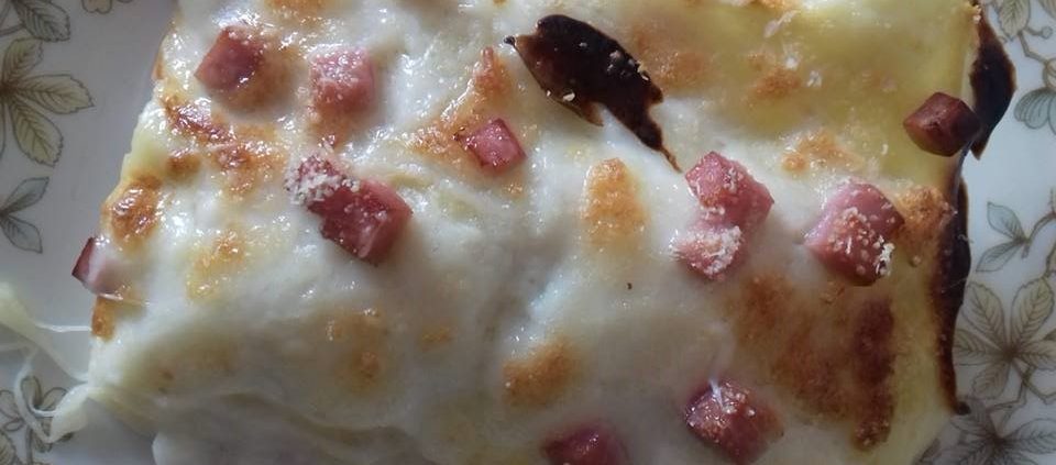 Lasagna bianca al prosciutto cotto