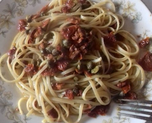 Linguine ai pomodori essiccati