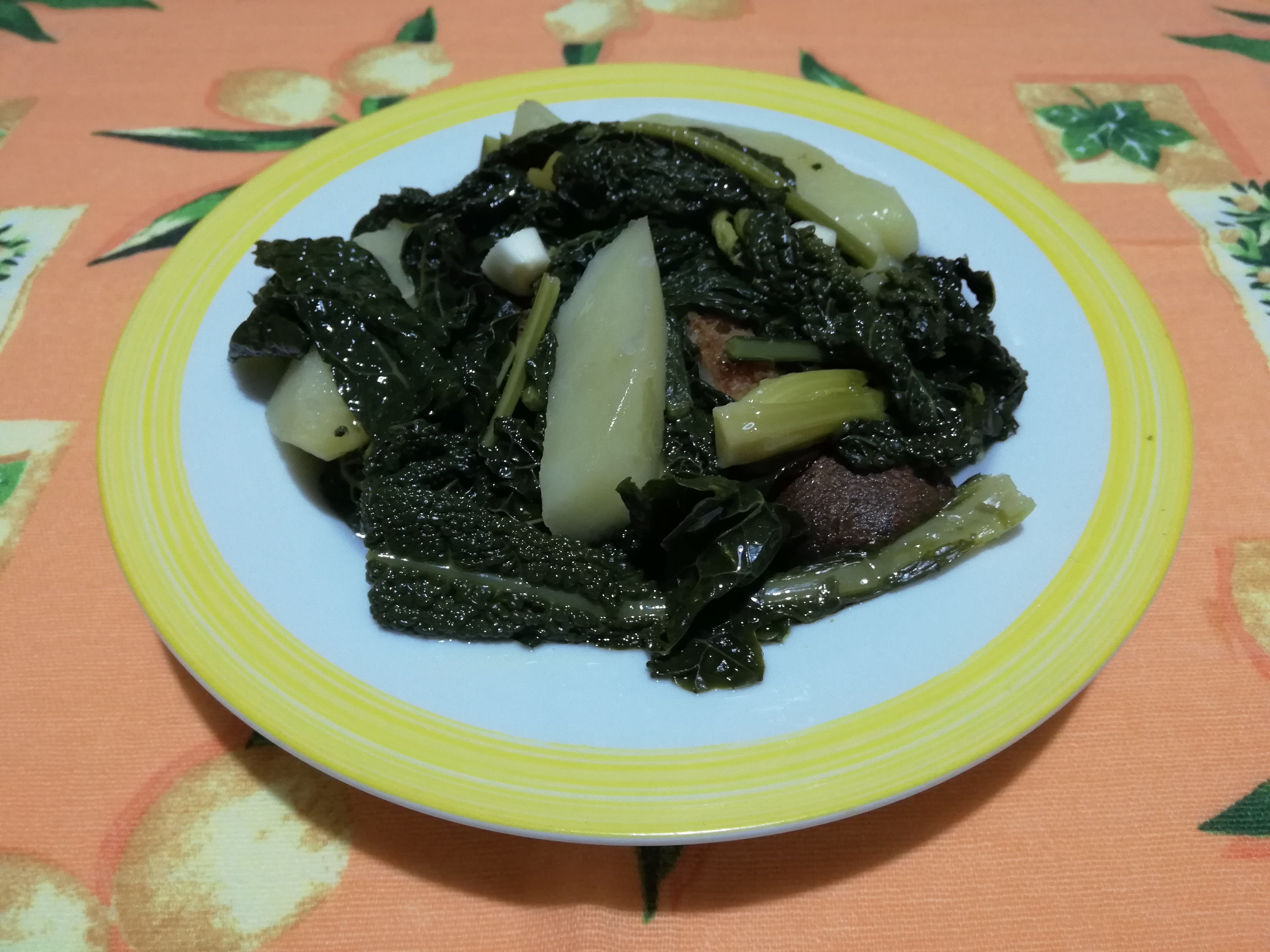 zuppa di cavoletti e patate