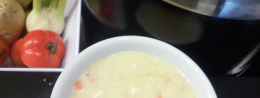 vellutata di brie e peperoni