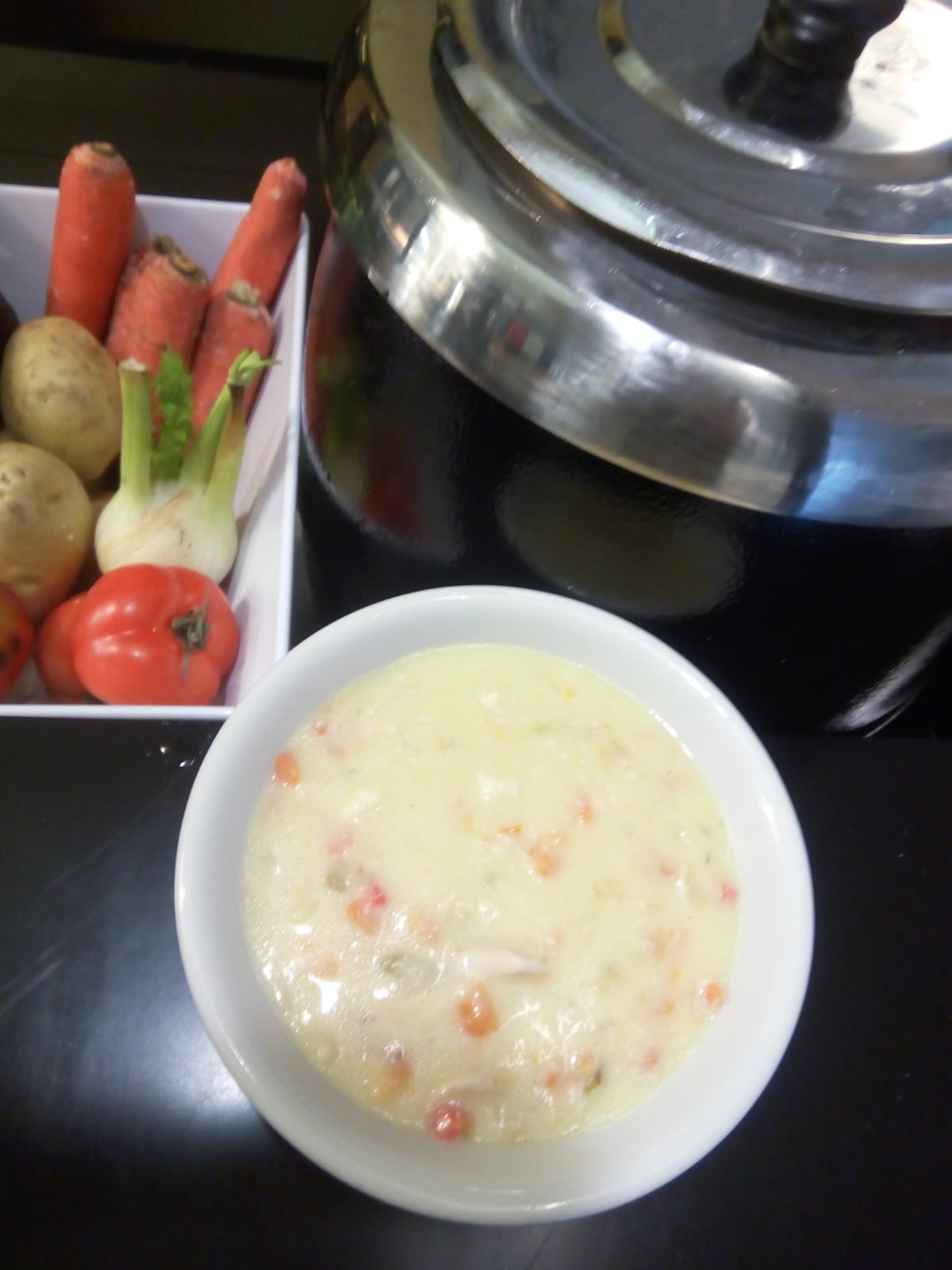 vellutata di brie e peperoni