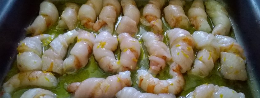 -involtini di gamberi e sogliola