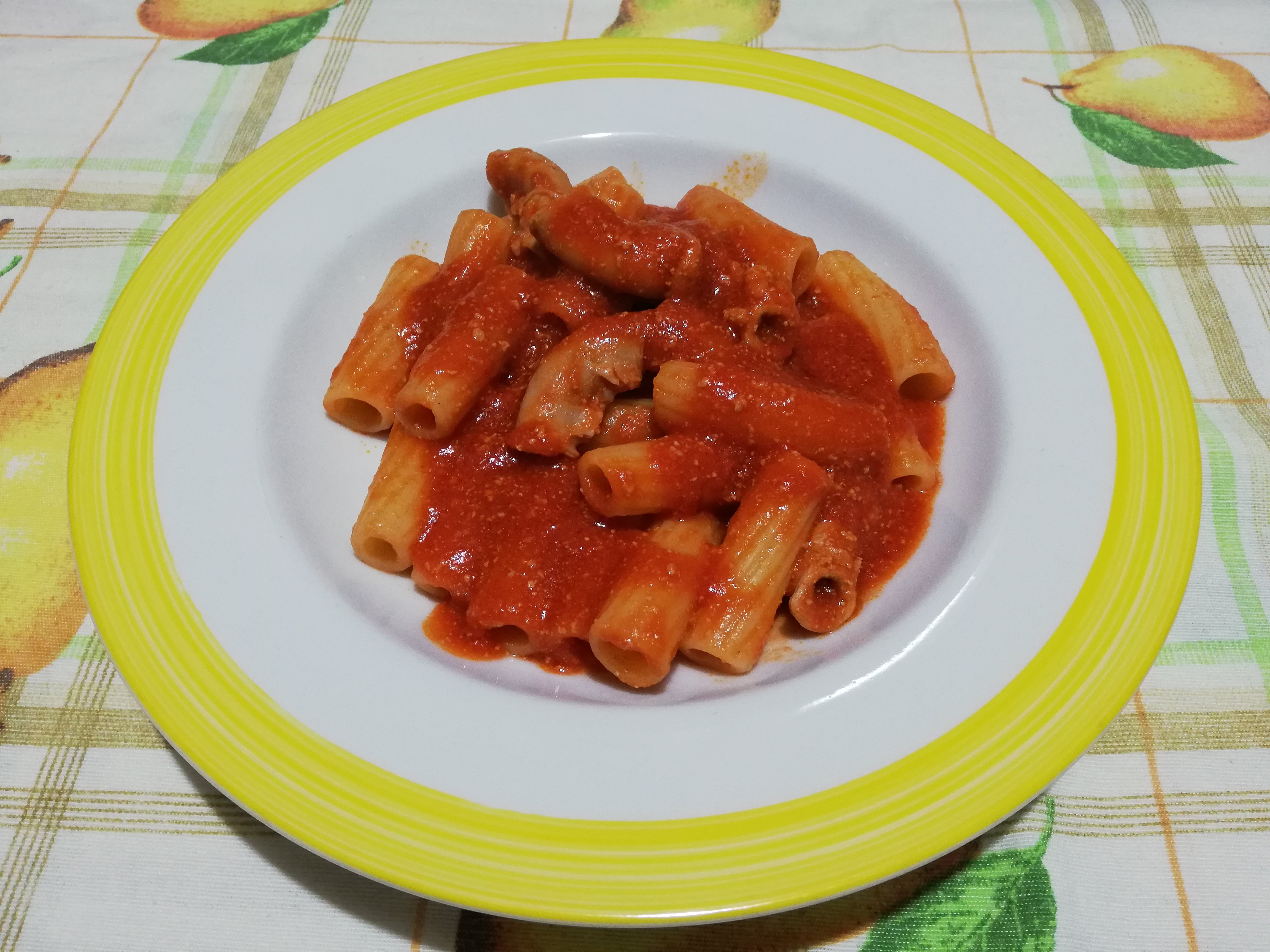 rigatoni con la pajata