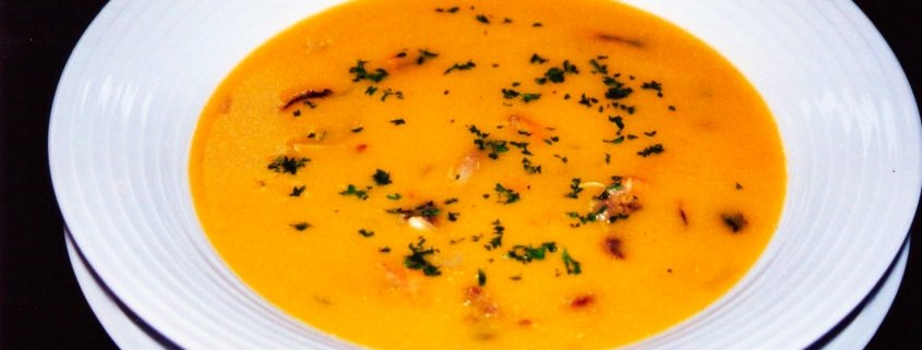 crema di cozze e peperoni allo zafferano