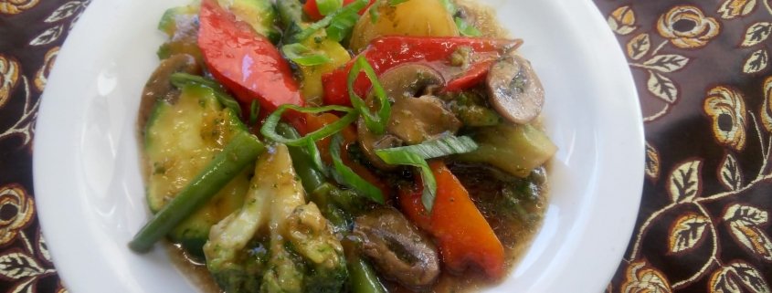 verdure miste con soia e olio di sesamo