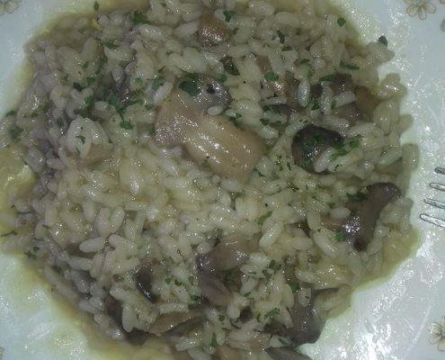 risotto i funghi champignon