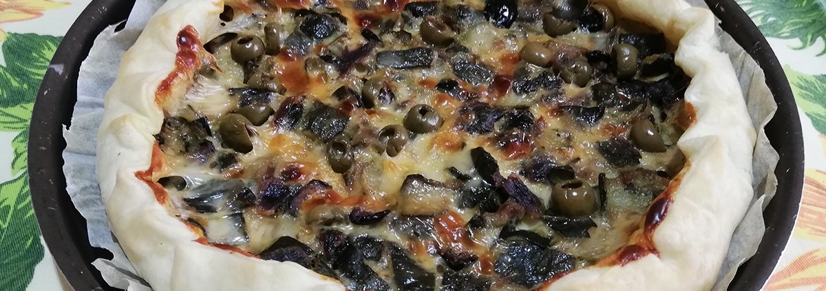 torta rustica con zucchine e olive