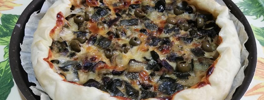 torta rustica con zucchine e olive
