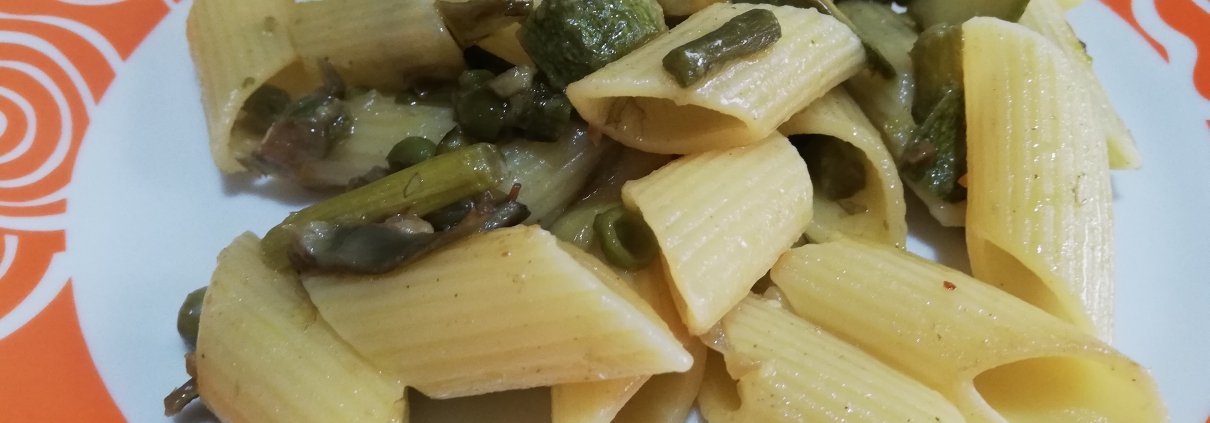 Pennoni con verdure di primavera