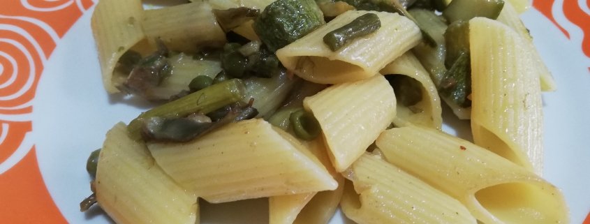 Pennoni con verdure di primavera
