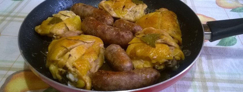 Pollo e salsicce alla cacciatora