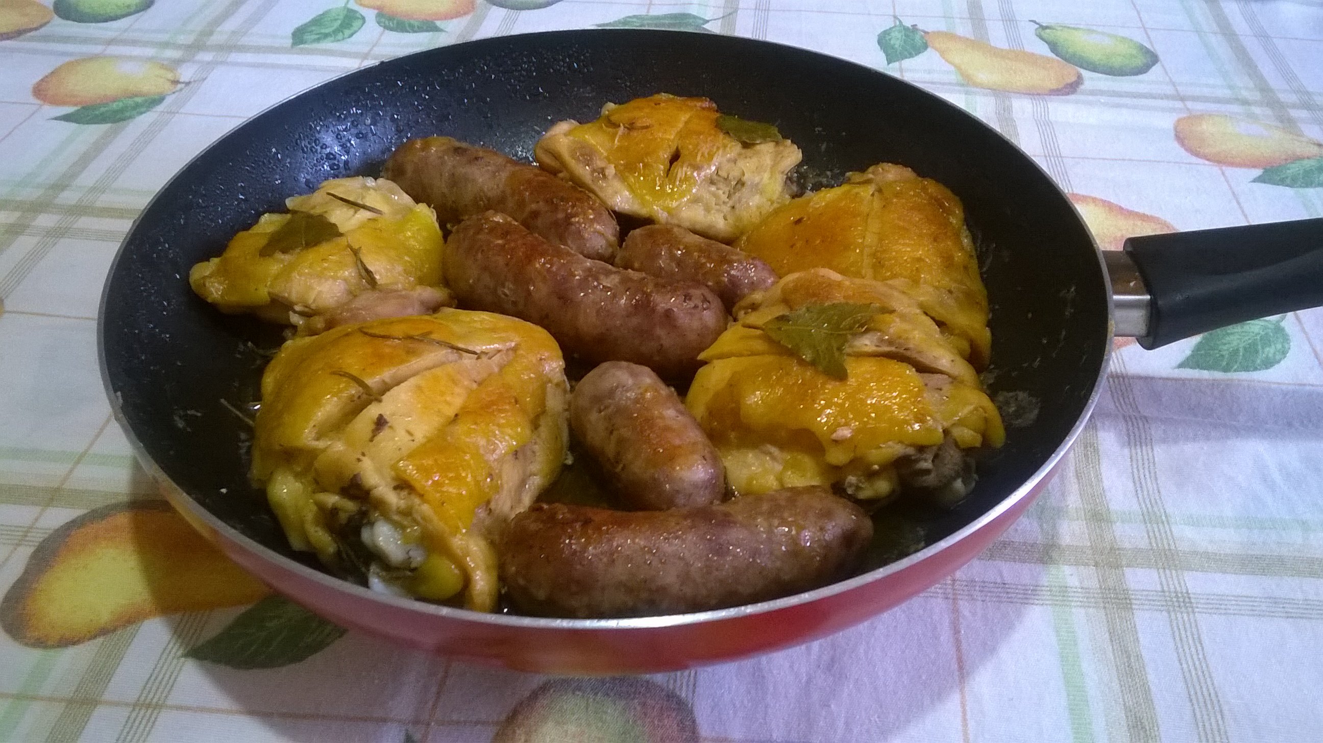 Pollo e salsicce alla cacciatora