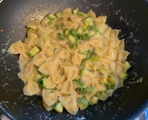 Pasta risottata zucchine e Philadelphia