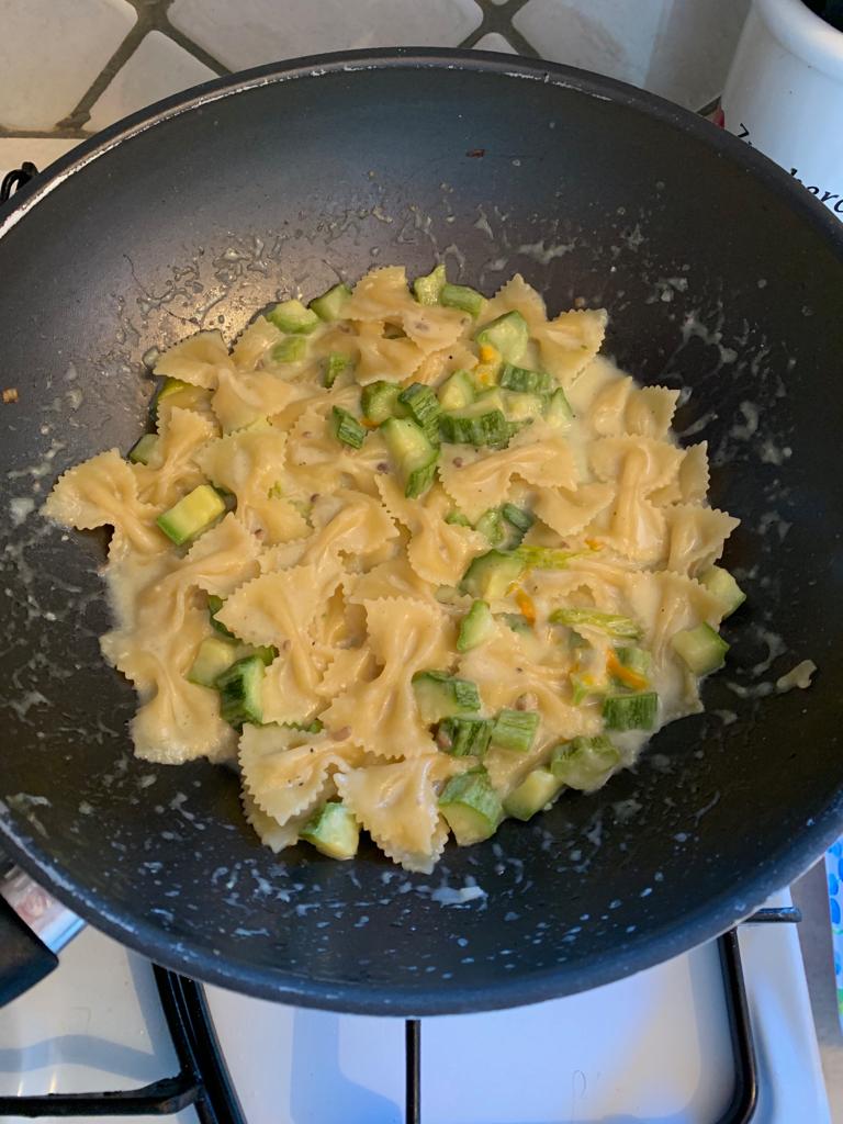 Pasta risottata zucchine e Philadelphia