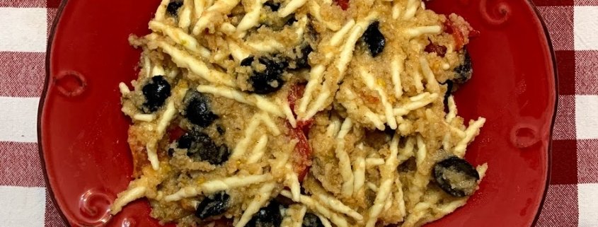 Trofiette sabbiate alla Mediterranea