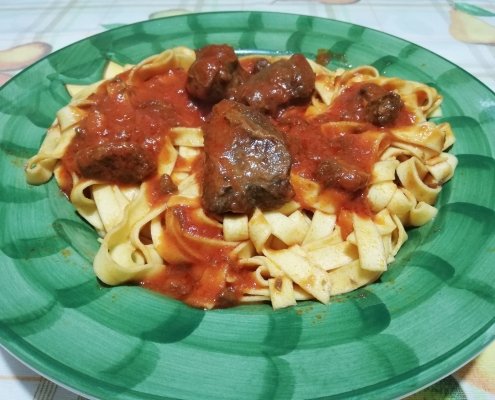 Tagliatelle al ragù di cinghiale