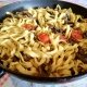 Fettuccine funghi piselli e pomodorini