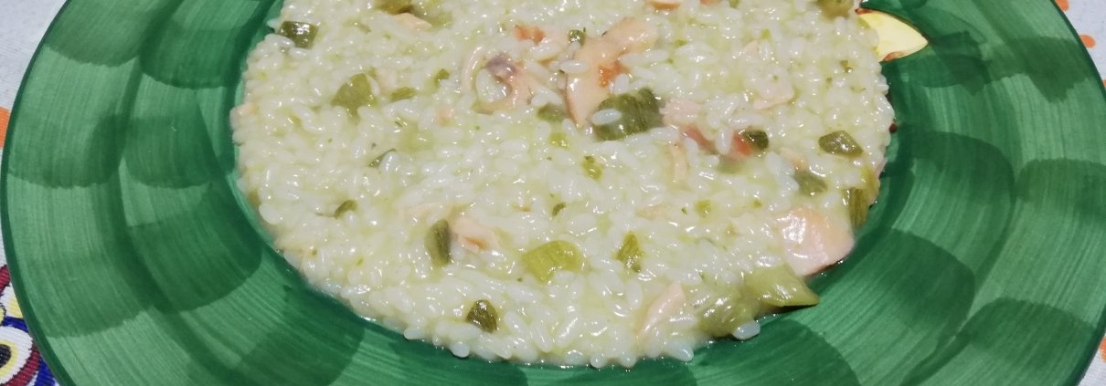 risotto zucchine e salmone