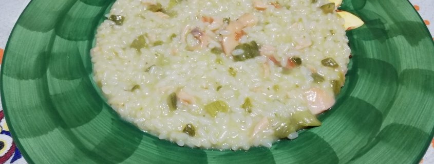 risotto zucchine e salmone