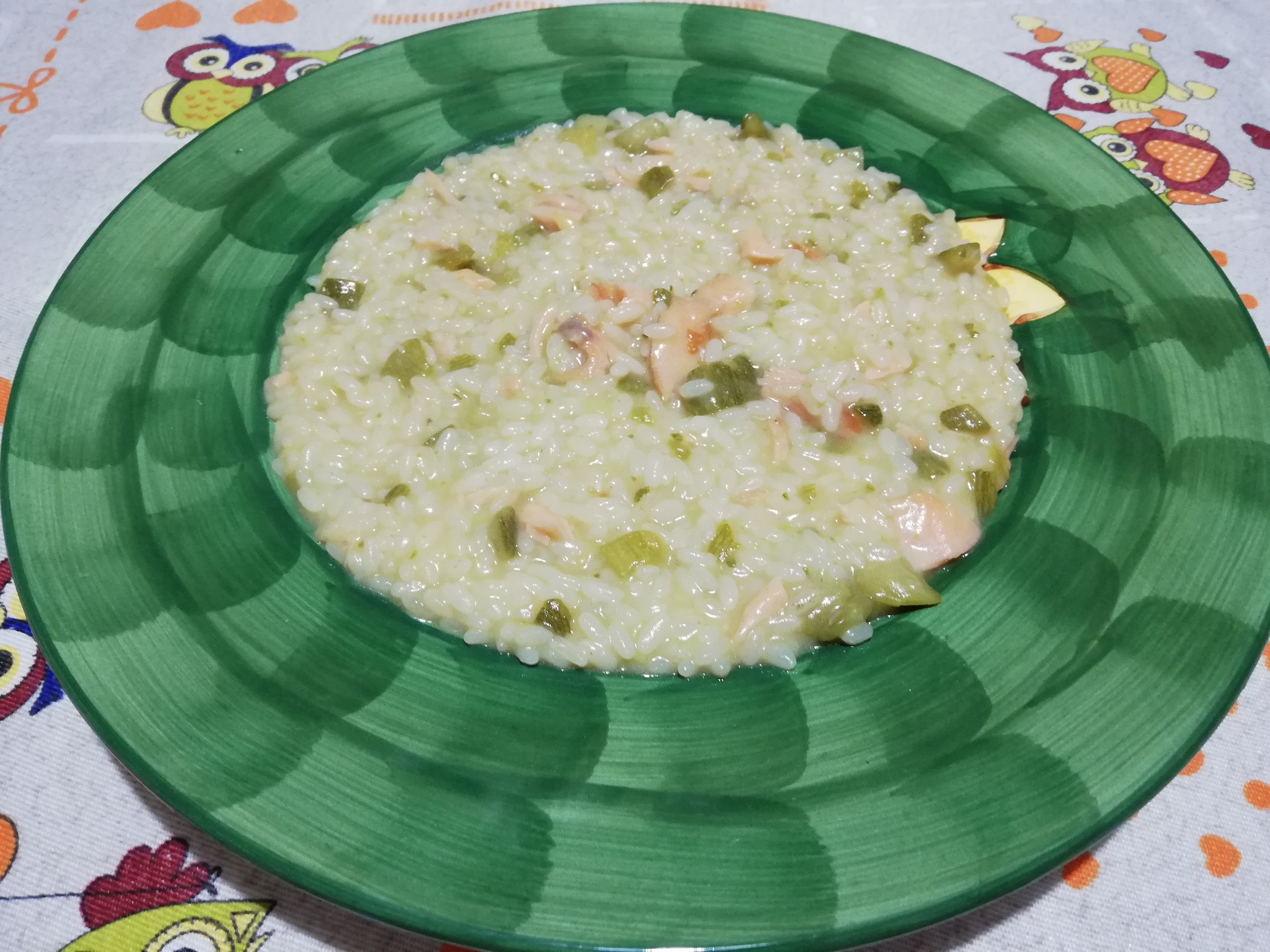 risotto zucchine e salmone