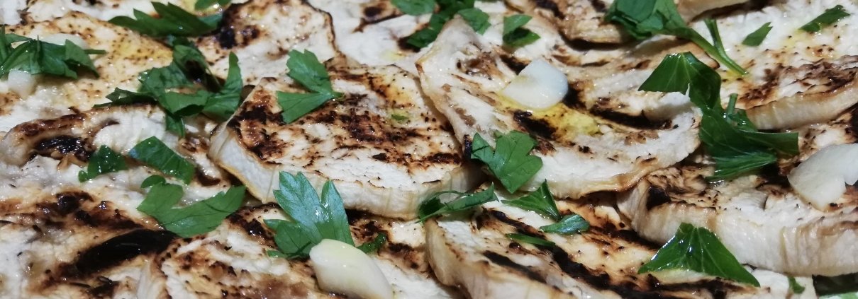 Melanzane grigliate limone e prezzemolo