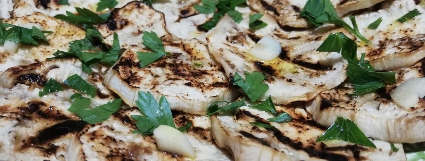 Melanzane grigliate limone e prezzemolo