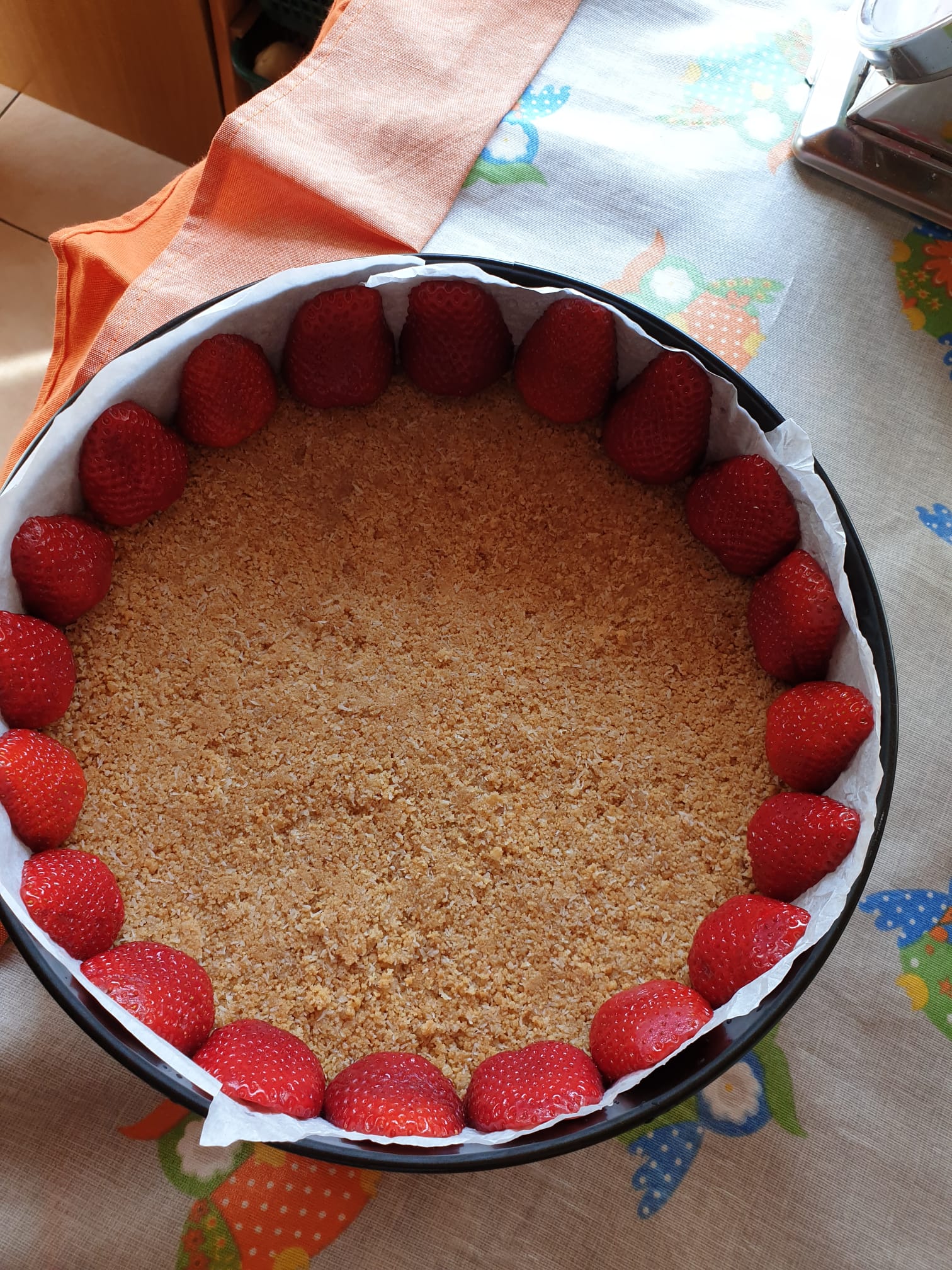 Cheesecake fragole e cocco