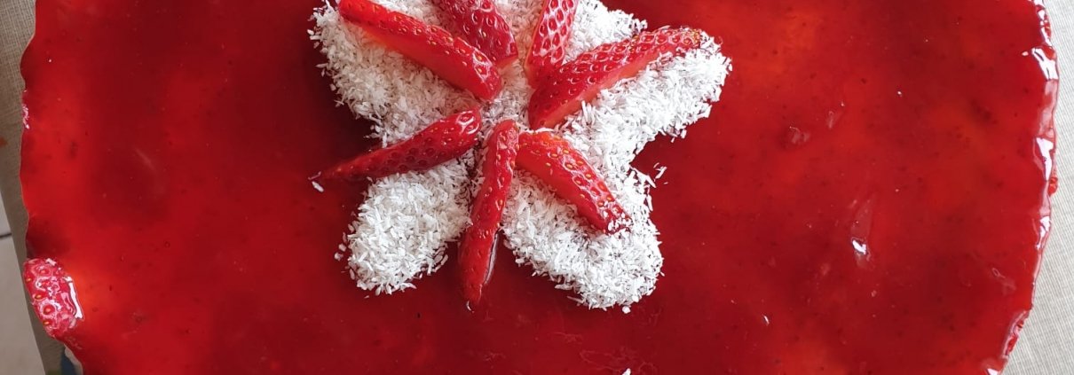 Cheesecake fragole e cocco