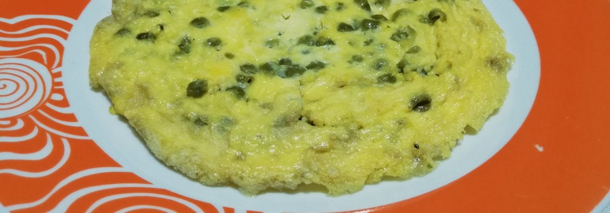 Frittata coi piselli al microonde