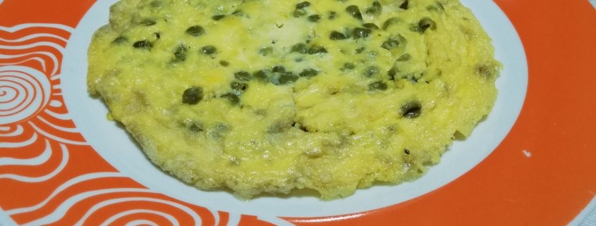 Frittata coi piselli al microonde
