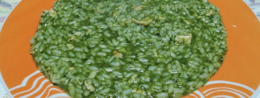 Risotto spinaci e salmone
