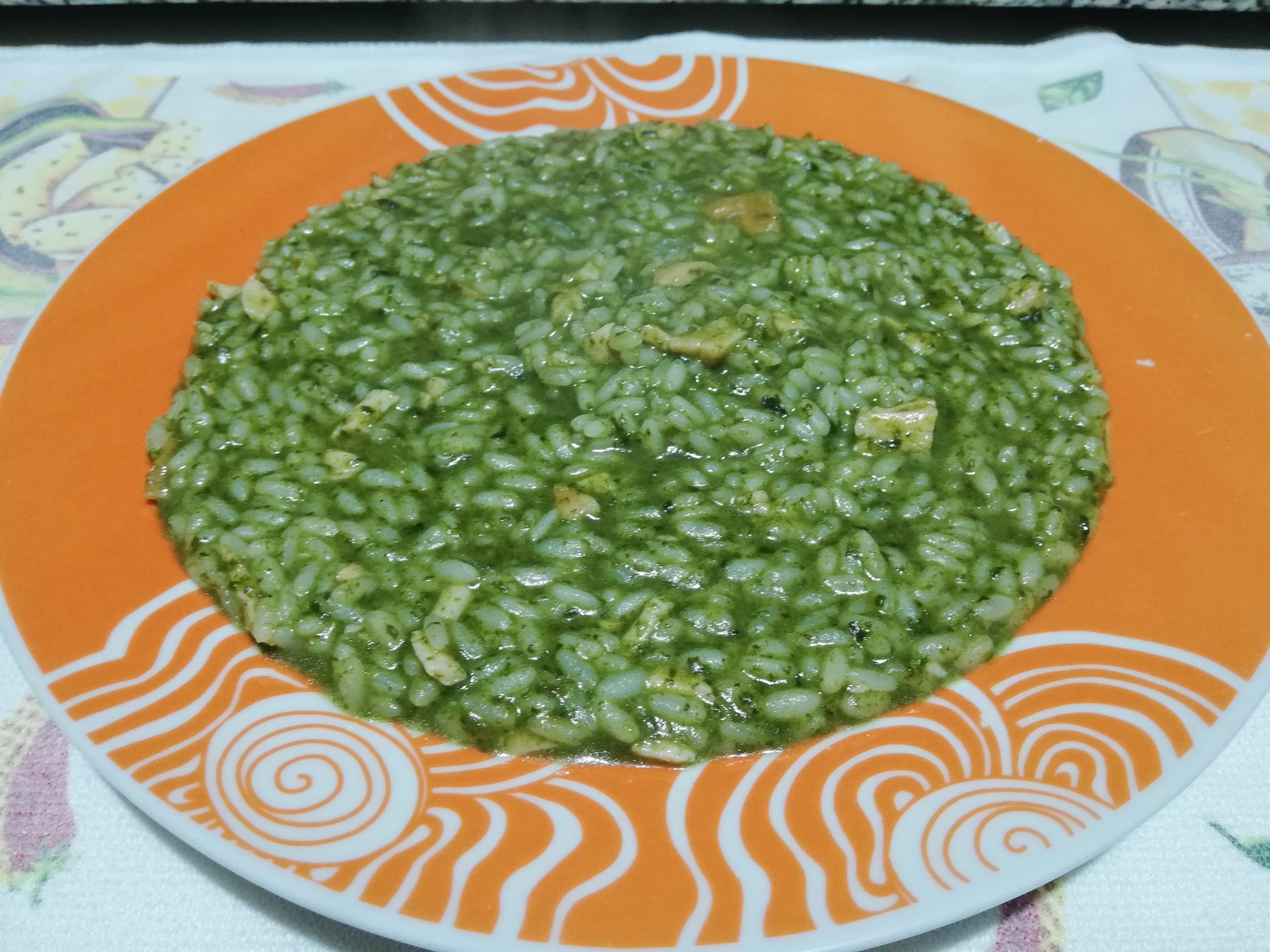 Risotto spinaci e salmone