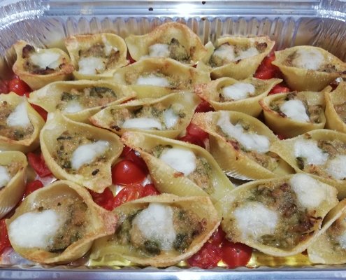 Conchiglioni al forno con tonno e zucchine