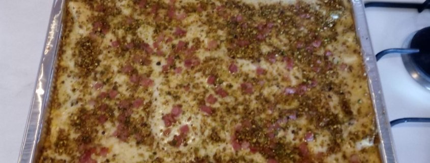 Lasagna pistacchi e prosciutto cotto