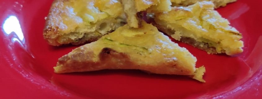 Pizza senza lievito ai fiori di zucca
