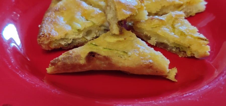 Pizza senza lievito ai fiori di zucca