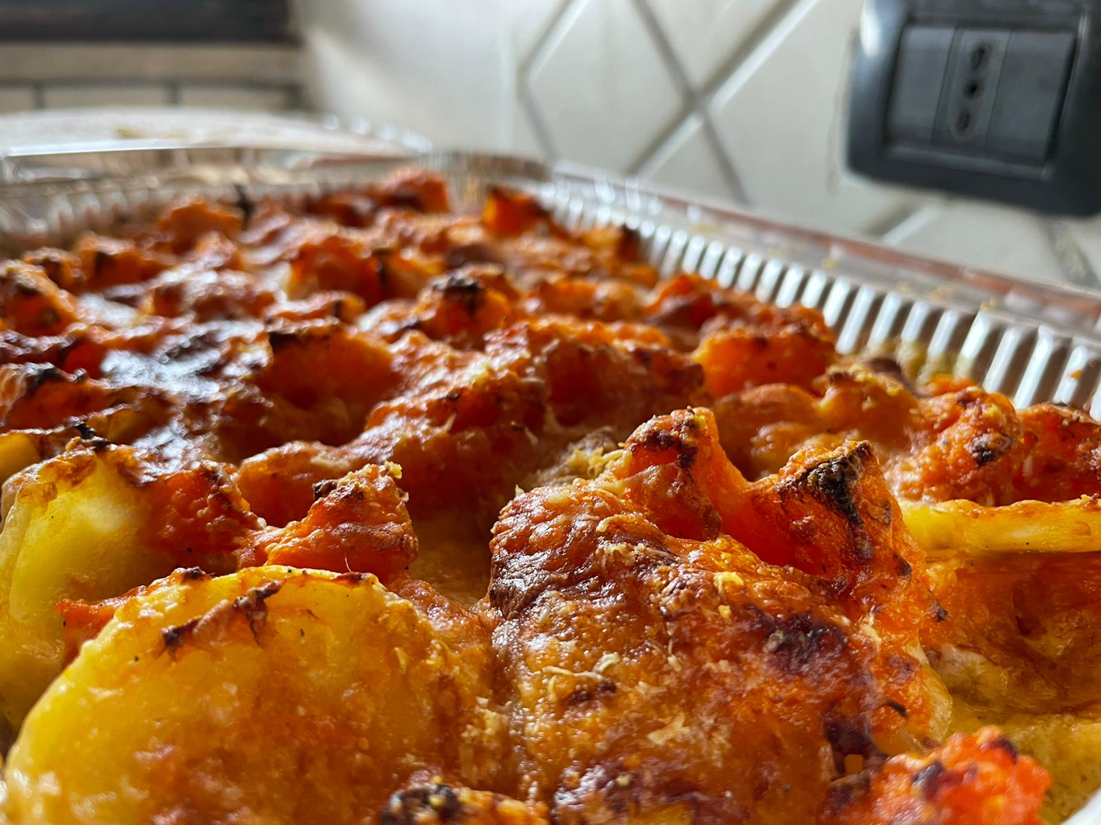 Tortino rustico di patate e zucca gratinate